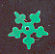 10mm Opaque Iridescent Starflake Christmas Green