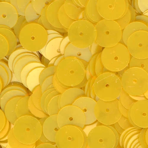8mm Flat Satin Lemon Yellow 100 Grams