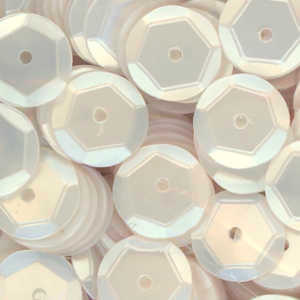 10mm Slightly Cupped Satin White 100 Grams
