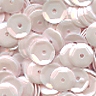6mm Slightly Cupped Opaque White Glossy (no iridescence)